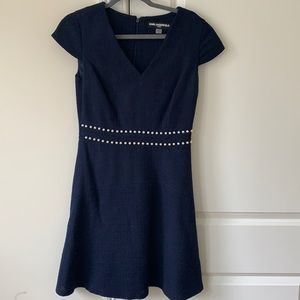 Navy & Pearl Karl Lagerfeld A-Line Dress - Size 4